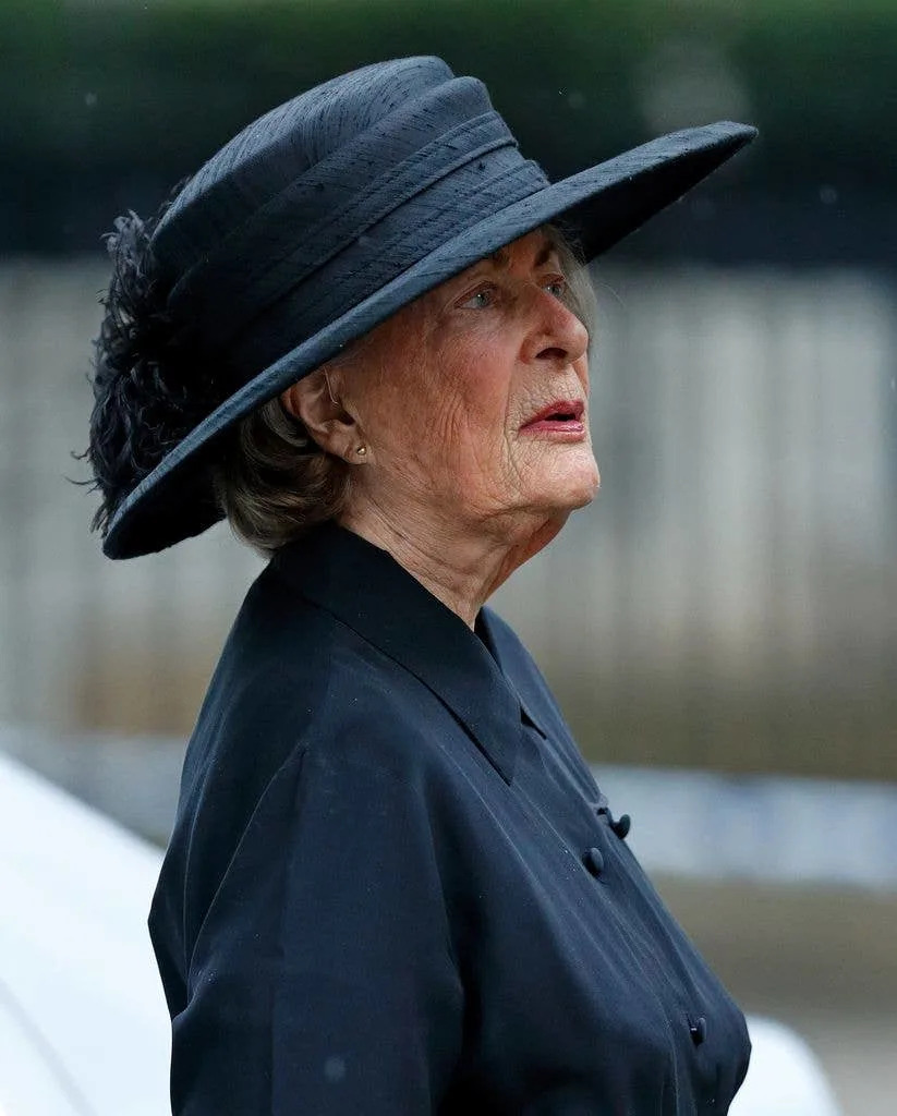 Lady Pamela Hicks attends the funeral of Patricia Knatchbull, Countess Mountbatten of Burma at St Paul's Church, Knightsbridge on June 27, 2017 in London, England