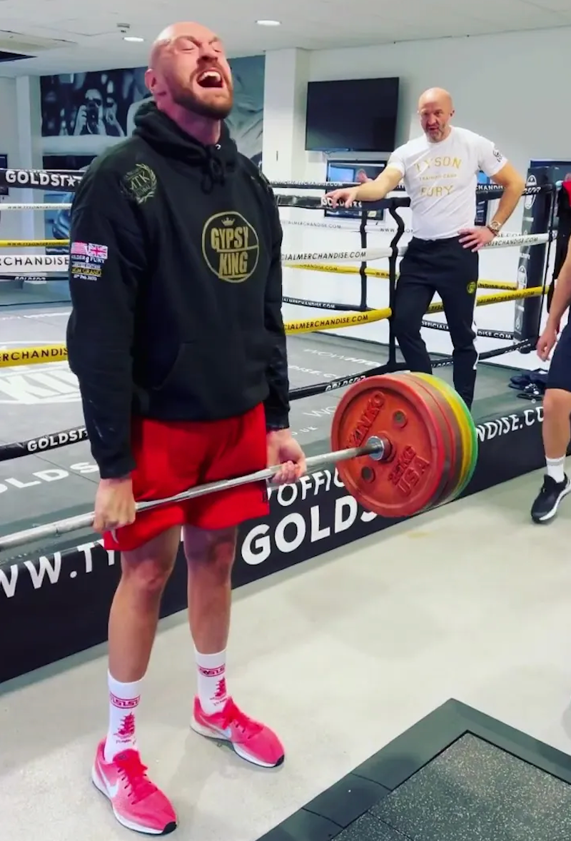 weightlifting session in a gym setting