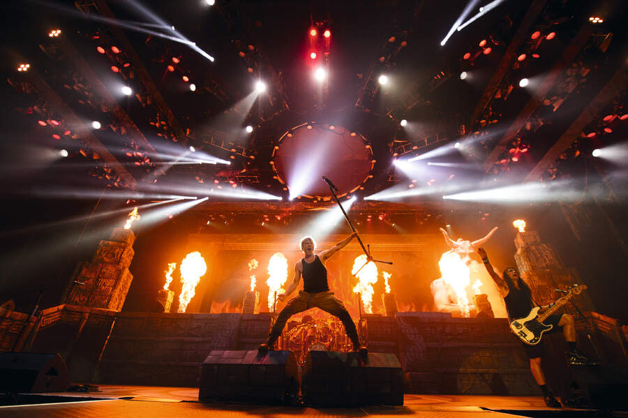Iron Maiden onstage in Monterrey, 2016