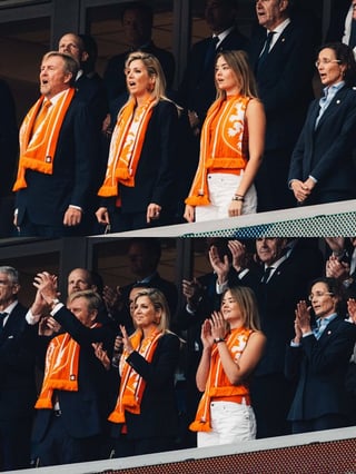 Dutch Royals Attend Netherlands–Sweden World Cup Match in Houston