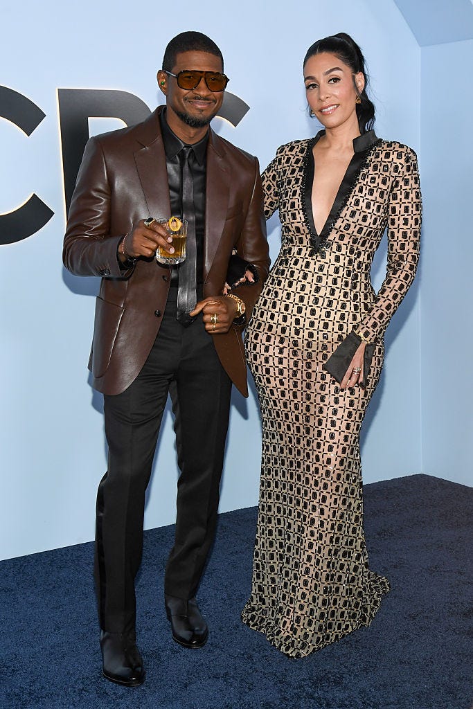 usher and jennifer goicoechea at the 79th annual tony awards held at radio city music hall on june 07, 2026 in new york, new york photo by kristina bumphreywwd via getty images