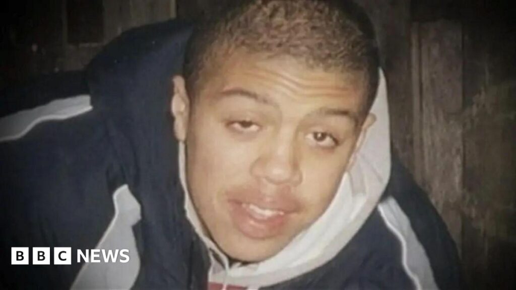 Man arrested 22 years after Tyrone Clarke murdered in Leeds A treated image showing a sign saying VAPE and a pair of scissors and a comb