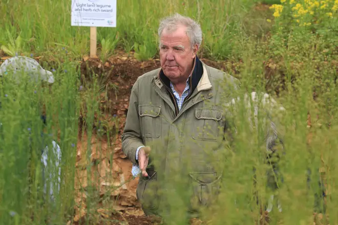 10th June 2026 Jeremy Clarkson filming for the Amazon prime series Clarksons farm at the Cereals event held at Diddly Squat Farm, Chipping Norton, West Oxfordshire, England