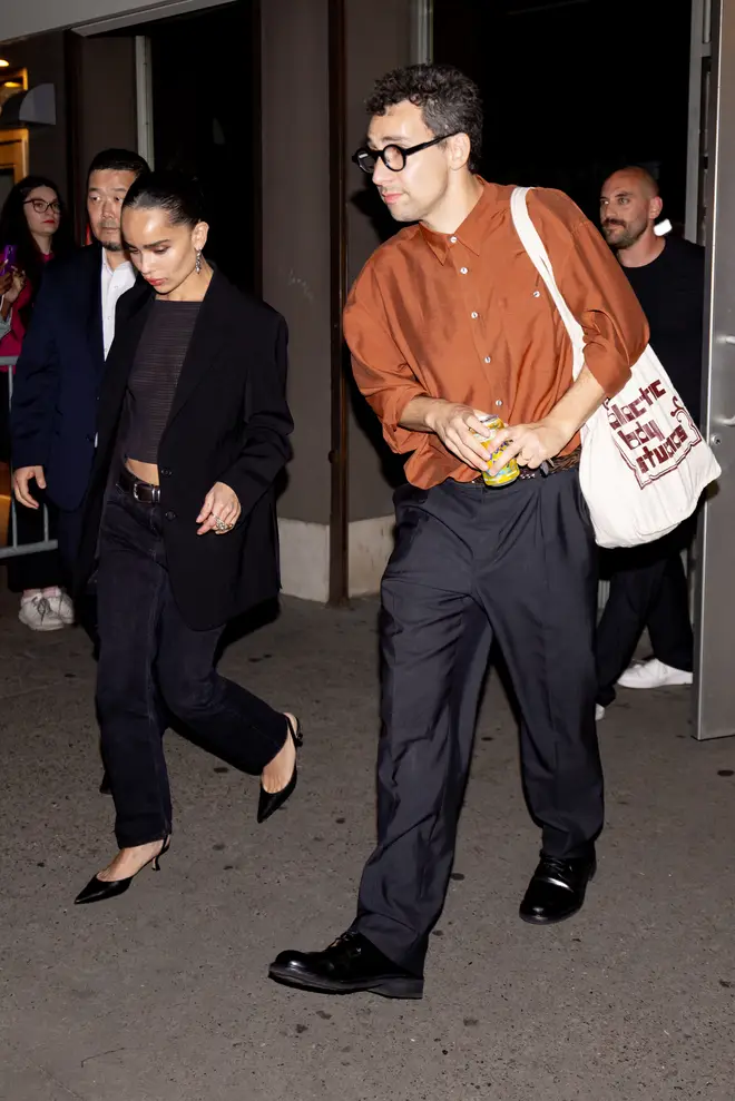 Taylor's close friend and long-time collaborator Jack also hinted he expects to be there (pictured with Zoe Kravitz in 2024)