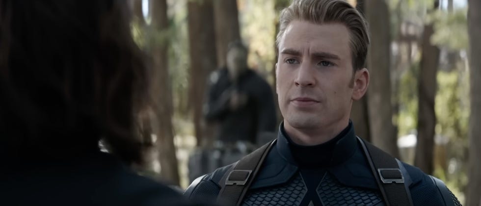 chris evans as captain america in avengers endgame