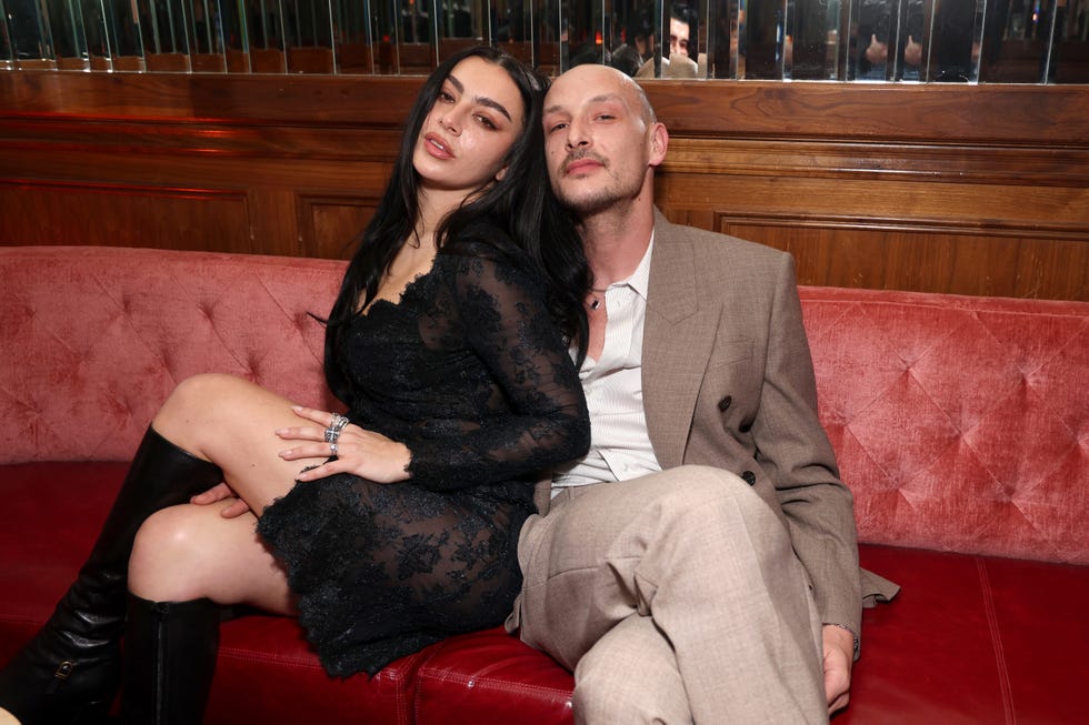W Magazine, Charli XCX, and Saint Laurent Grammy After Party Charli XCX and George Daniel
