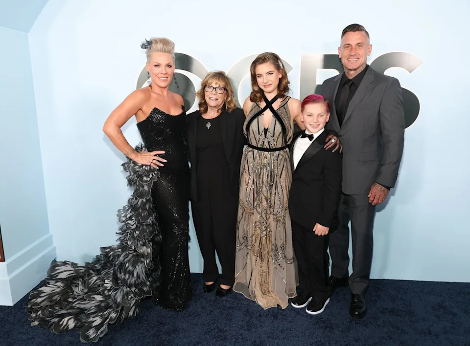 Pink, Judith Moore, Willow Hart, Jameson Hart and Carey Hart attend Tony Awards 2026 at Radio City Music Hall on June 7, 2026Credit: Getty Images