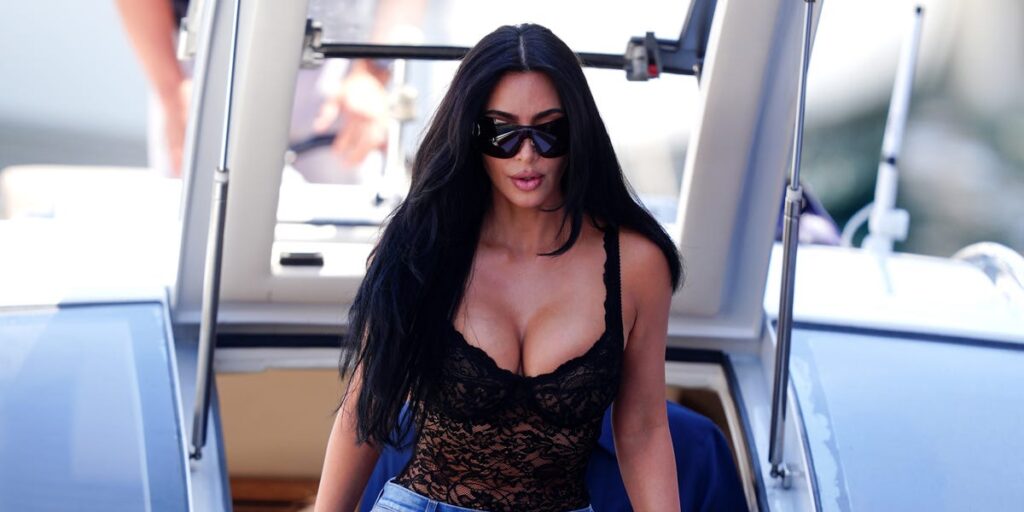 Kim Kardashian Wears a Complete Leather Look for Trip With Lewis Hamilton