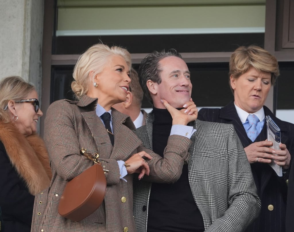 Hannah Waddingham and Nick Beresford-Cleary at the Cheltenham Festival race meeting in March. Photo: Getty Images