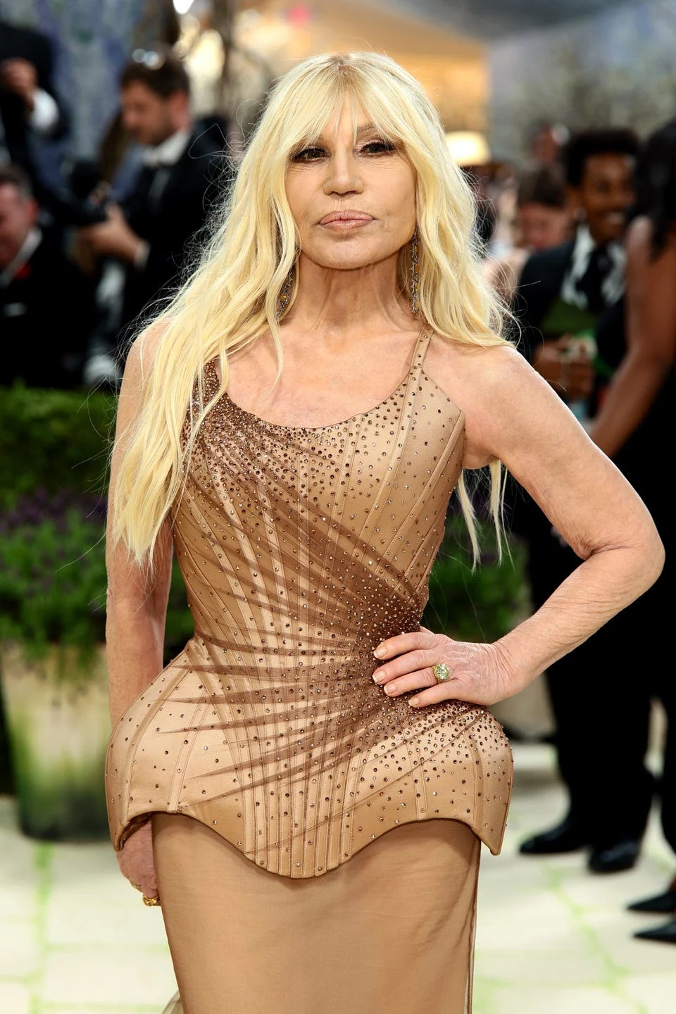 new york, new york may 04 donatella versace attends the 2026 met gala celebrating costume art at the metropolitan museum of art on may 04, 2026 in new york city photo by dimitrios kambourisgetty images for the met museumvogue