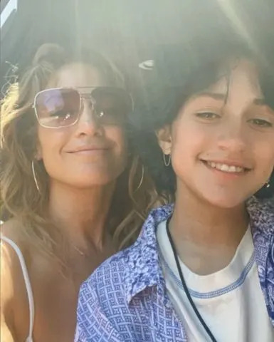 Lopez and Oskar in a selfie.Credit: Jennifer Lopez/Instagram