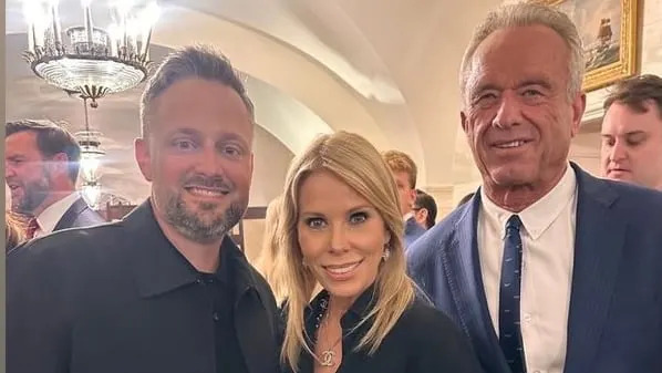 Nate Bargatze was busted at the event after Cheryl Hines uploaded a picture of him to Instagram. / Cheryl Hines / Instagram
