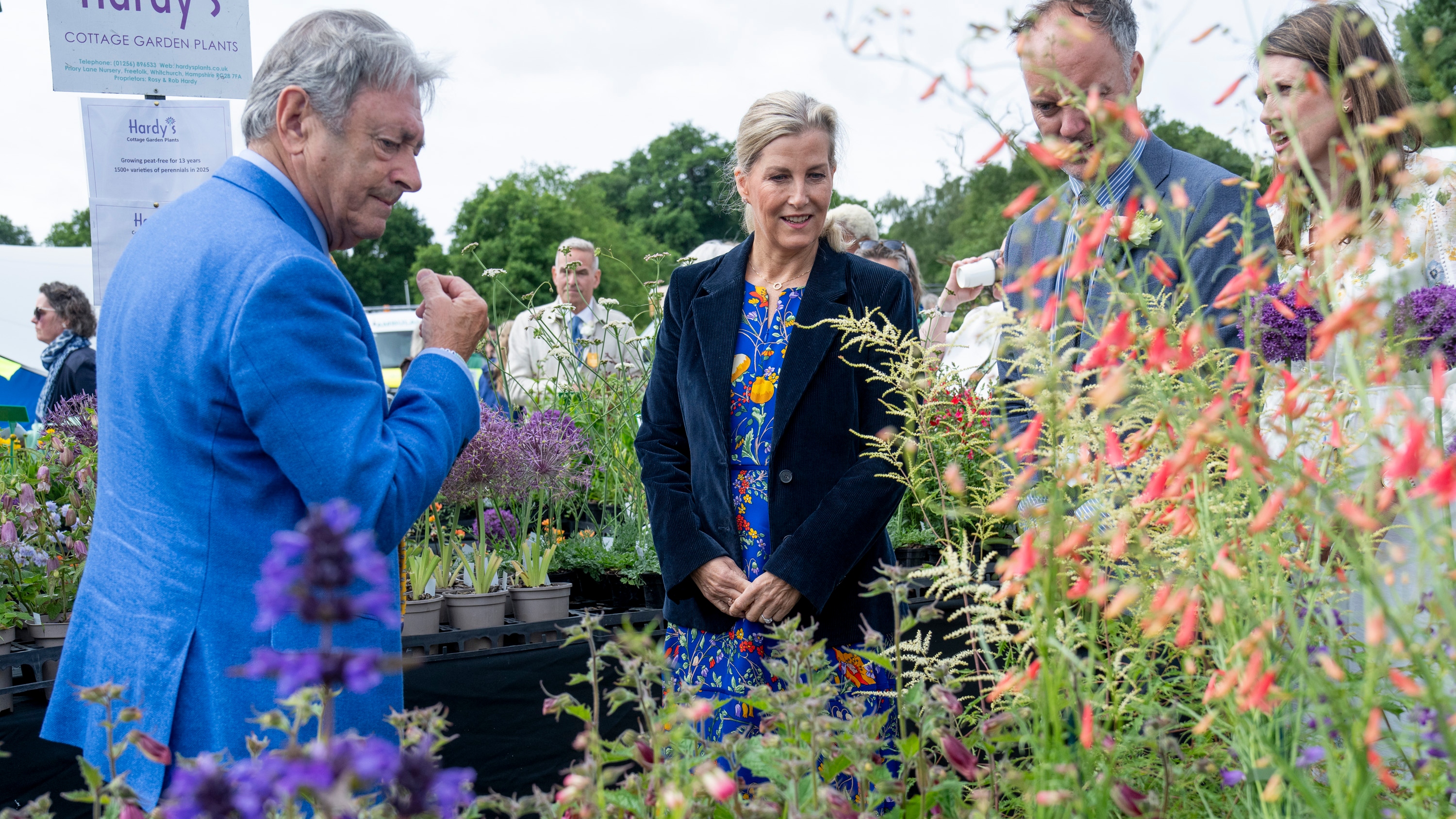 Sophie, Duchess of Edinburgh and Alan Titchmarsh attend the Royal Windsor Flower Show at Windsor Great Park on June 7, 2025