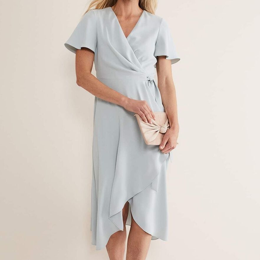 Julissa Ruffle Wrap Midi Dress