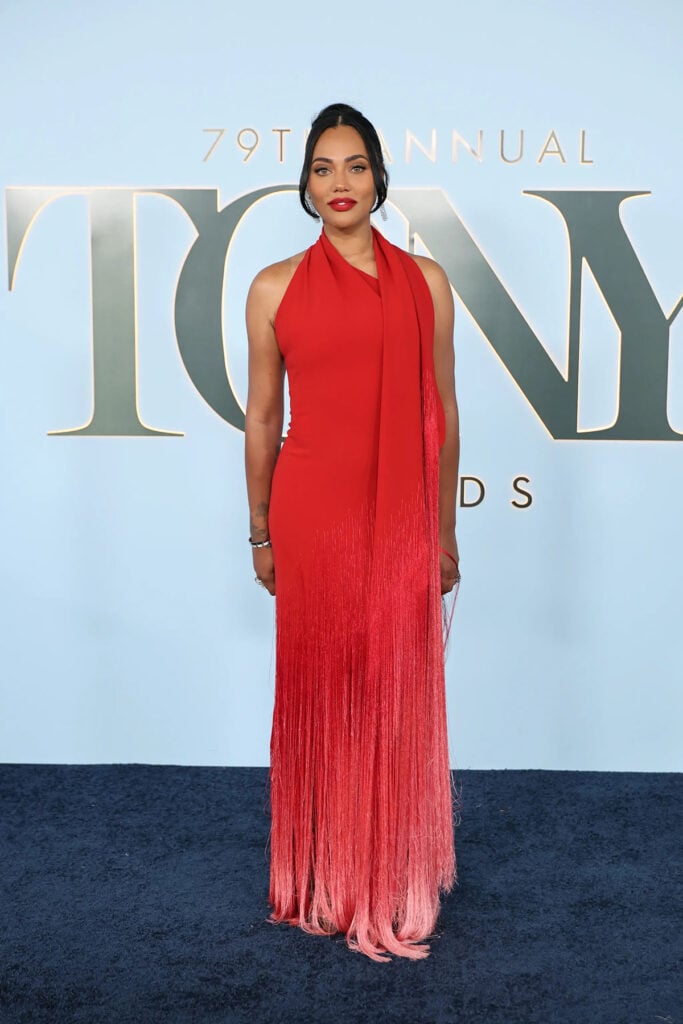 Ayesha Curry wearing Monse Resort 2027 at the 2026 Tony Awards in New York