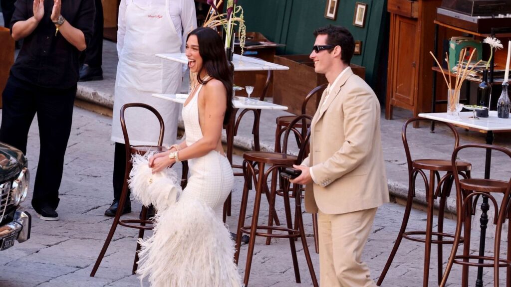 And the Bride Wore… Leather! See Dua Lipa’s First Italy Wedding Look