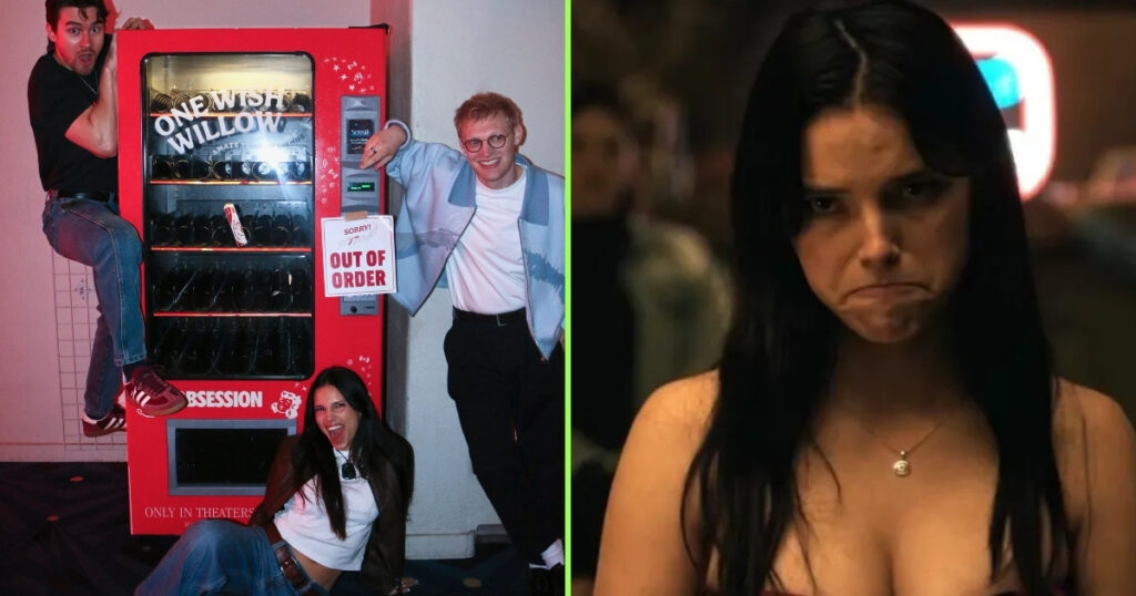 Michael Johnston, Inde Navarrette, and Curry Barker and Nikki in Obsession