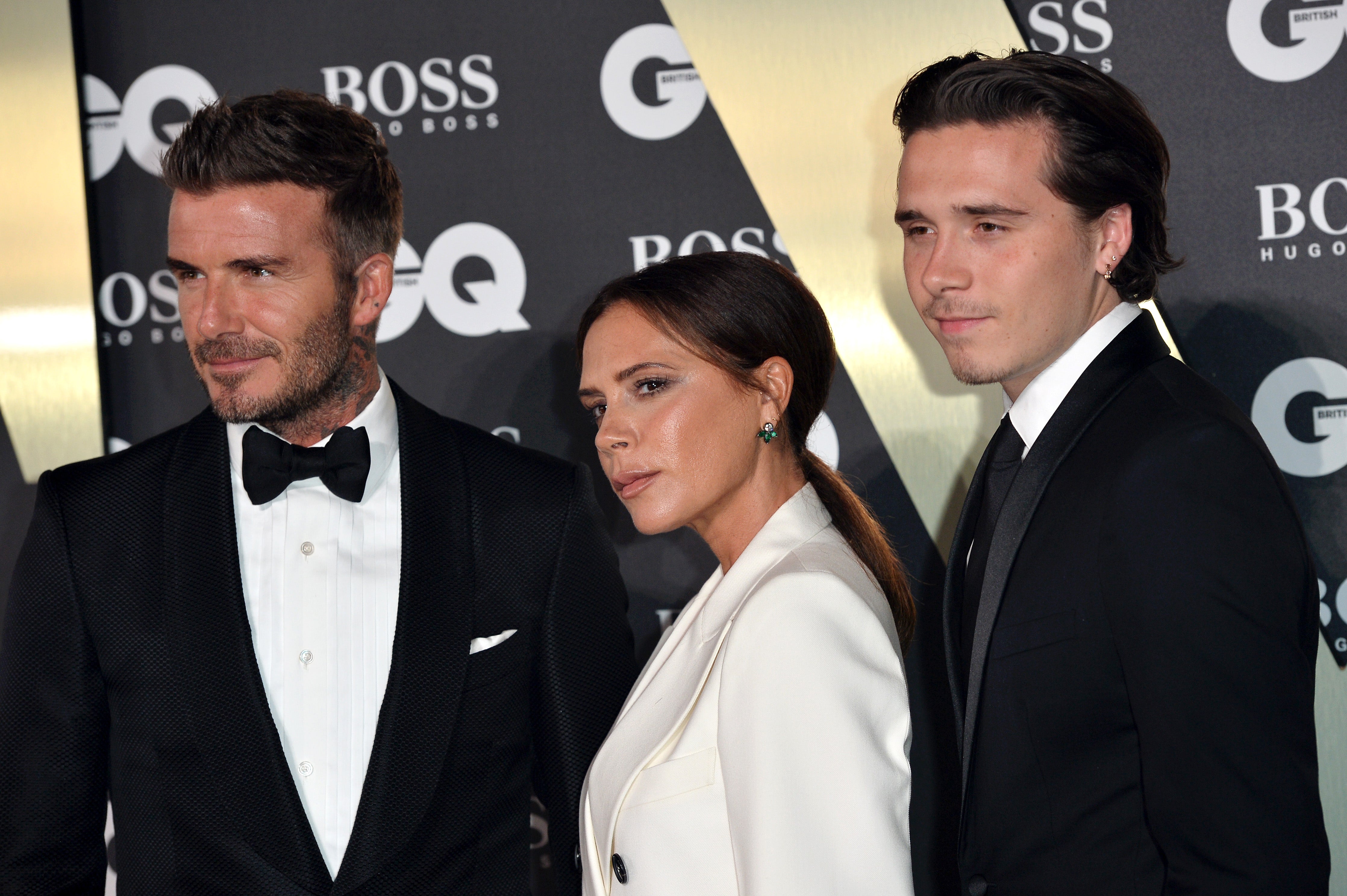 David and Victoria Beckham with their eldest son Brooklyn