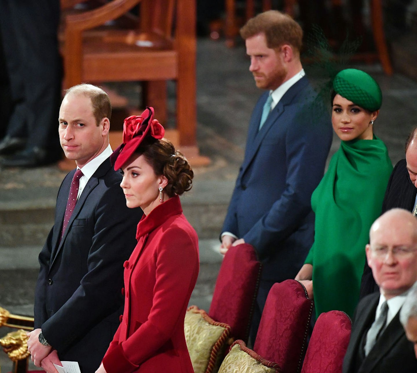 Prince William, Duke of Cambridge, Catherine, Duchess of Cambridge, Prince Harry, Duke of Sussex and Meghan, Duchess of Sussex attend the Commonwealth Day Service 2020