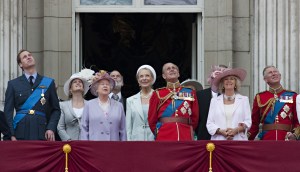 (L-R) Princess Eugenie, Princess Beatrice, Prince William, Hm Queen Elizabeth Ii, Princess Michael Of Kent, Prince Philip, Duke Of Edinburgh, Camilla Duchess Of Cornwall, Prince Charles, Prince Of Wales Watch The Fly Past From The Balcony Of Buckingham Palace During Trooping The Colour On June 12, 2010 In London, England. Trooping The Colour Is The Queen'S Annual Birthday Parade And Dates Back To The Time Of Charles Ii In The 17Th Century When The Colours Of A Regiment Were Used As A Rallying Point In Battle. (L-R) Prince William,Countess Of Wessex, Hm Queen Elizabeth Ii, Princess Michael Of Kent, Prince Philip, Duke Of Edinburgh, Camilla Duchess Of Cornwall, Prince Charles, Prince Of Wales Watch The Fly Past From The Balcony Of Buckingham Palace During Trooping The Colour On June 12, 2010 In London, England. Trooping The Colour Is The Queen'S Annual Birthday Parade And Dates Back To The Time Of Charles Ii In The 17Th Century When The Colours Of A Regiment Were Used As A Rallying Point In Battle.. (Photo by Antony Jones/UK Press via Getty Images)