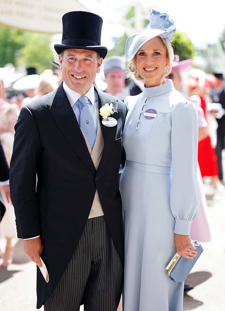 Peter Phillips and Harriet Phillips made their first royal appearance as husband and wife. 