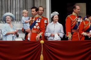 LONDON, UNITED KINGDOM - JUNE 16: Prince Charles Holding Prince William On The Balcony Of Buckingham Palace At Trooping The Colour. (Photo by Tim Graham Photo Library via Getty Images)