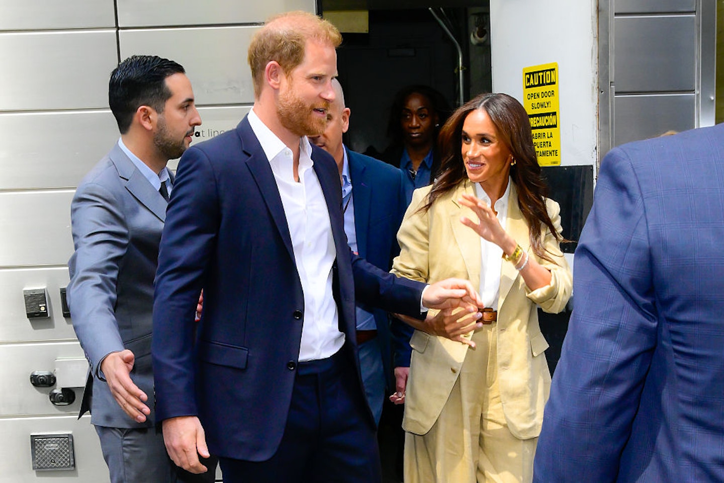 Prince Harry, Duke of Sussex and Meghan, Duchess of Sussex are seen on April 23, 2025 in New York City