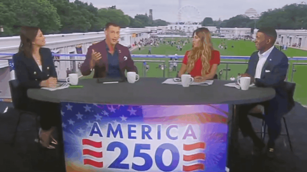 Fox News ridiculed as 'barely anybody' shows up for American State Fair coverage | Fox News was mocked online after its Great American State Fair live shot showed sparse crowds behind hosts claiming "thousands" were celebrating at the National Mall Friday