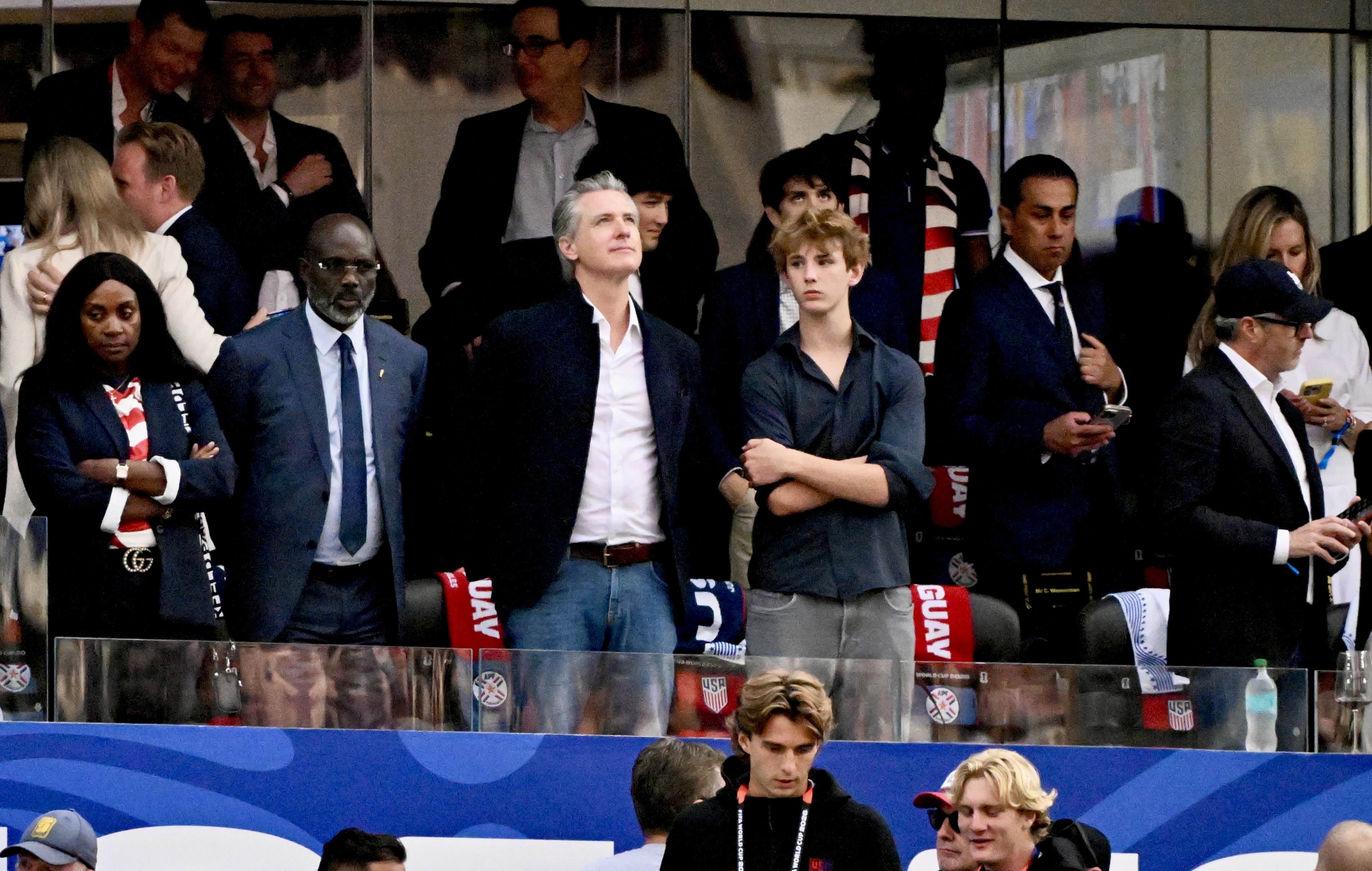 California State, Governor, Gavin Newsom prior to a FIFA World...