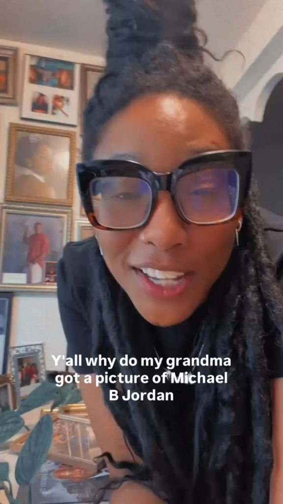 Michael B. Jordan sends a gift to a grandma who has his picture framed