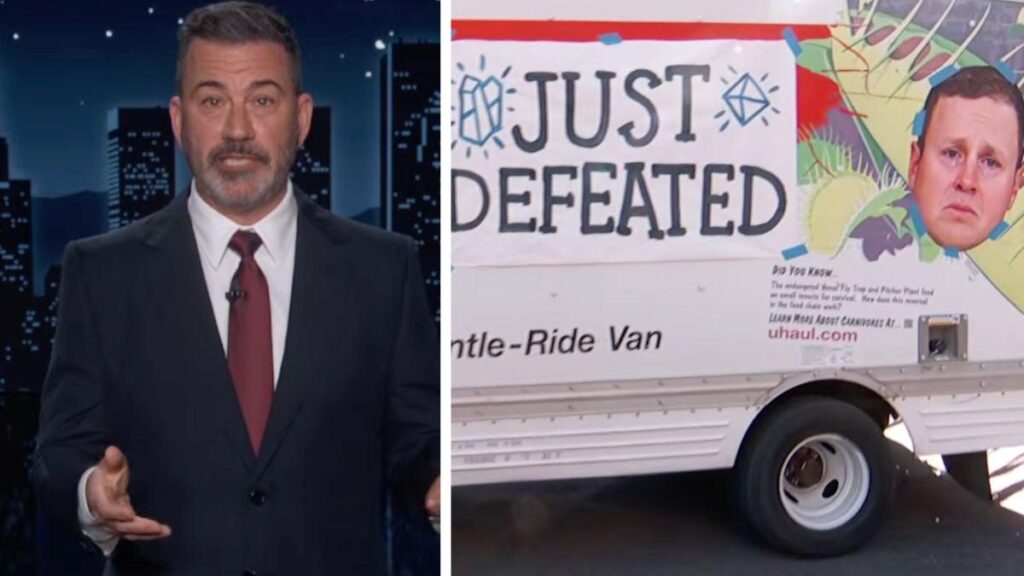 Jimmy Kimmel celebrated Spencer Pratt's loss in the Los Angeles mayoral race by renting the former reality star a U-Haul to help him make good on his promise to leave if he lost.