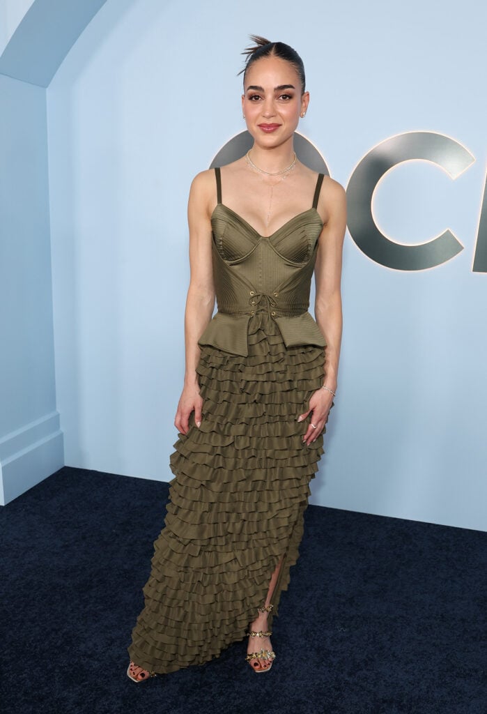 Melissa Barrera wearing vintage Betsey Johnson at the 2026 Tony Awards in New York