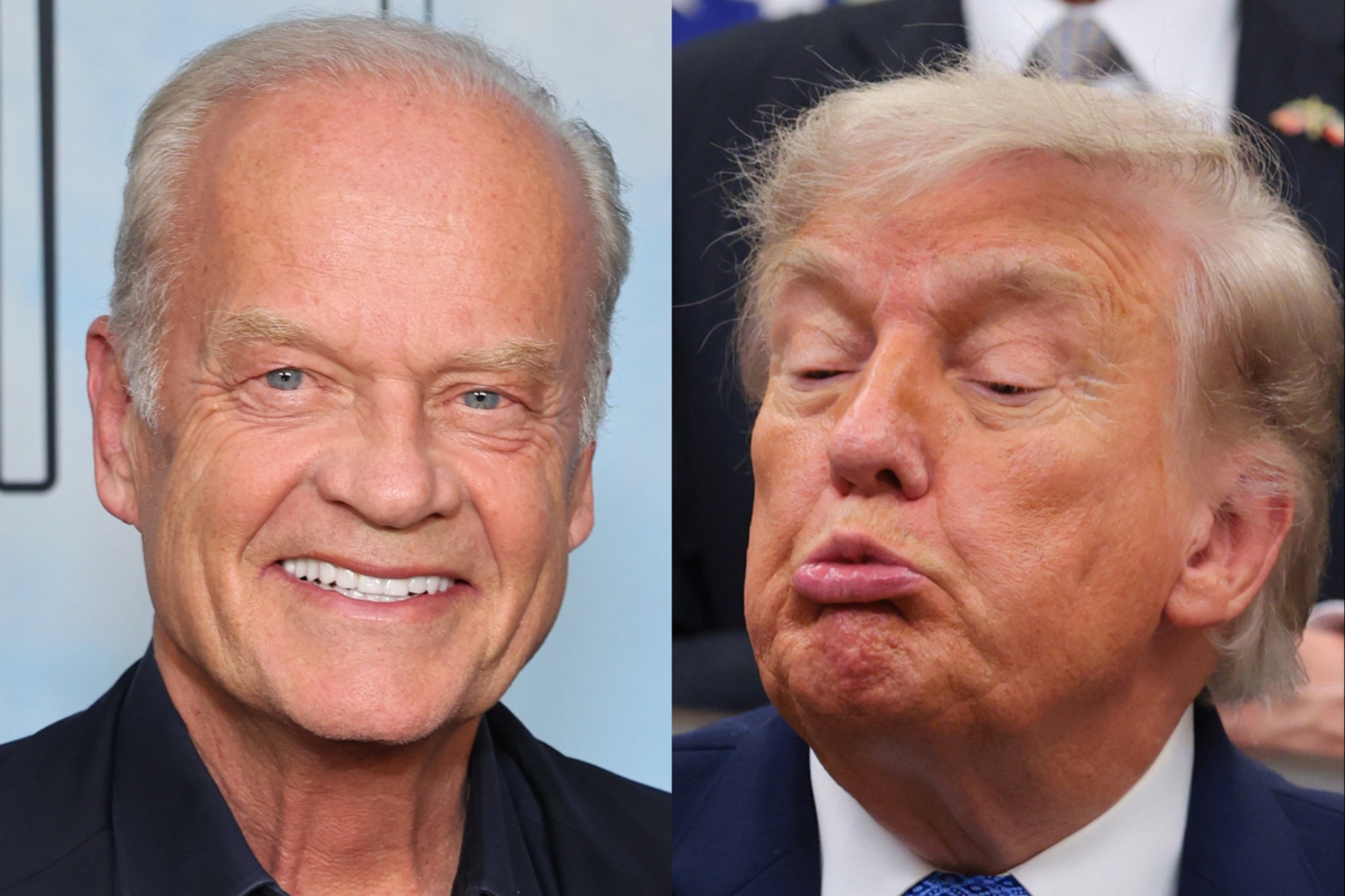 Actor Kelsey Grammer and US president Donald Trump