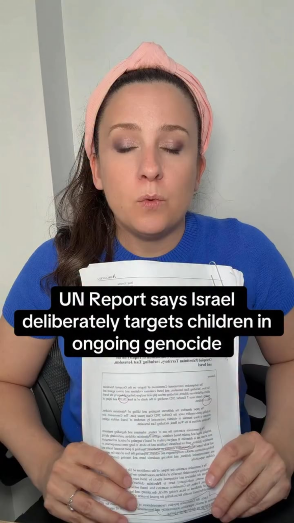 Ms. Rachel on the UN Report that Israel is deliberately targeting children: “We won't forget your silence. It is complicity in the genocide of children. You have to do something! Why are you letting this genocide continue to take children's precious lives?!”
