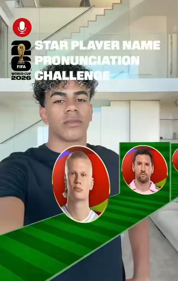 Lamine Yamal fails the Star Player Name Pronunciation Challenge because the app didn't recognize him saying his own name