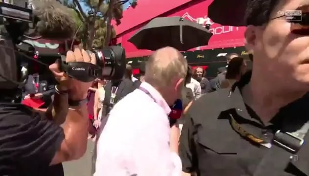 Kim and Khloe Kardashian ignoring the legendary Martin Brundle at the Monaco Grand Prix today