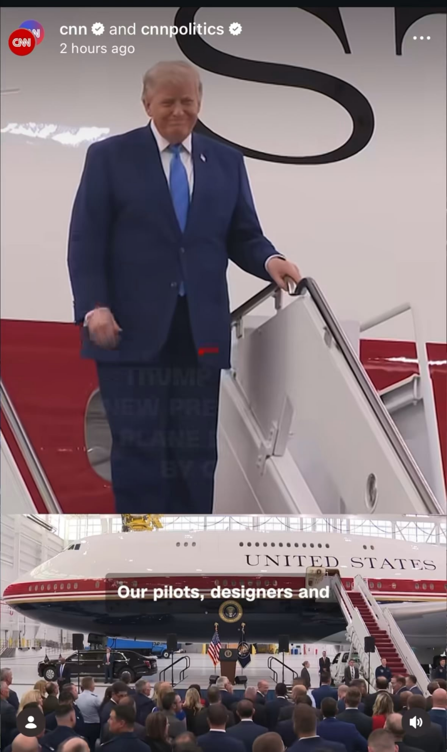 Trump unveils new Presidential Plane donated by Qatar
