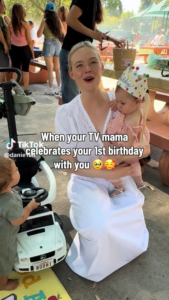 Elle Fanning celebrated her ‘Margo's Got Money Troubles’ onscreen daughters 1st birthday IRL
