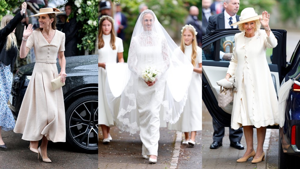 The Standout Shoe Looks from Peter Phillips’ Royal Wedding Catherine, Princess of Wales; Harriet Sperling; and Queen Camilla.