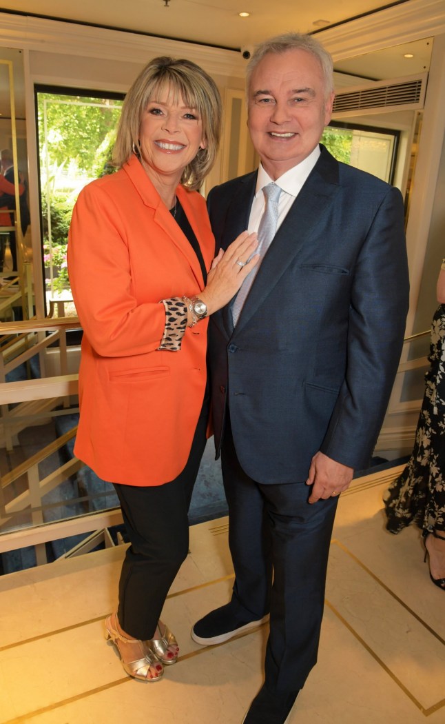 LONDON, ENGLAND - JULY 06: Ruth Langsford (L) and Eamonn Holmes attend The TRIC Awards 2022 at The Grosvenor House Hotel on July 06, 2022 in London, England. (Photo by David M. Benett/Dave Benett/Getty Images)
