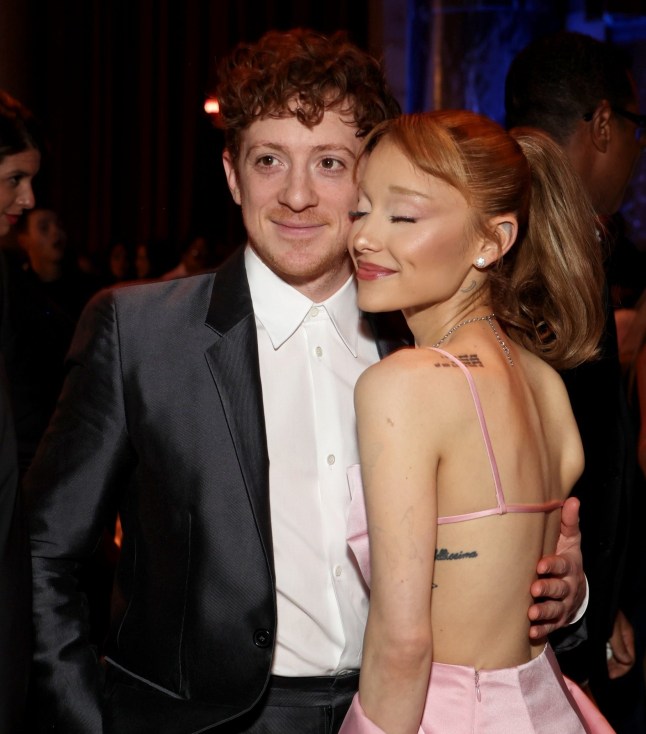 NEW YORK, NEW YORK - JANUARY 07: (L-R) Ethan Slater and Ariana Grande attend The National Board of Review Annual Awards Gala at Cipriani 42nd Street on January 07, 2025 in New York City. (Photo by Kevin Mazur/Getty Images for National Board of Review)