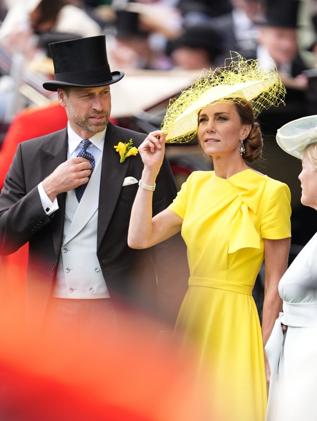 The Prince and Princess of Wales on day two of Royal Ascot at Ascot Racecourse, Berkshire. Picture date: Wednesday June 17, 2026. PA Photo. Photo credit should read: Aaron Chown/PA Wire. RESTRICTIONS: Use subject to restrictions. Editorial use only, no commercial use without prior consent from rights holder.
