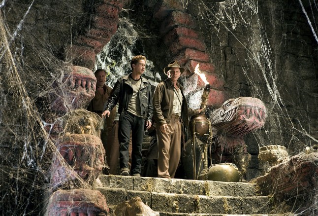 Editorial use only. No book cover usage. Mandatory Credit: Photo by Paramount/Everett/Shutterstock (676756m) 'Indiana Jones and the Kingdom of the Crystal Skull ', Ray Winstone, Shia LaBeouf, Harrison Ford 'Indiana Jones 4' film - 2008
