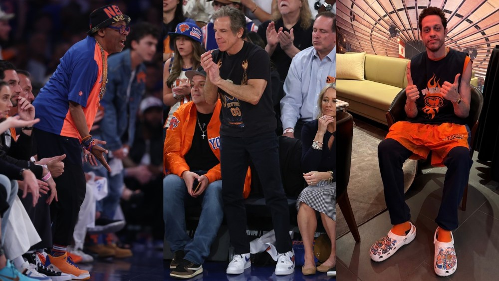 Spike Lee, Ben Stiller and Pete Davidson are among the celebrities who have custom Knicks-themed shoes.