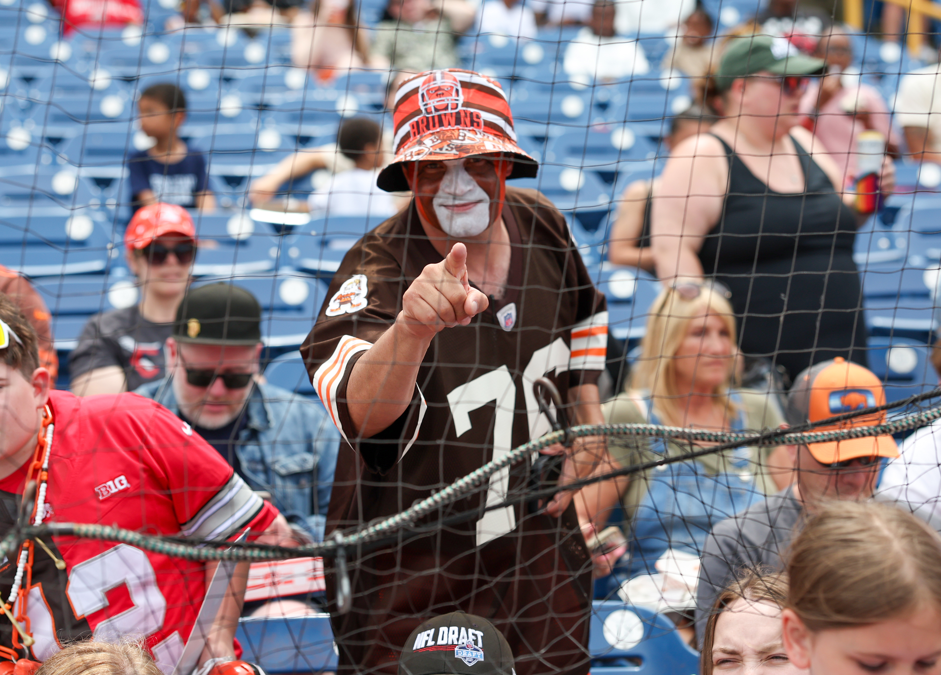 Photos from the Denzel Ward celebrity softball game, June 6,...