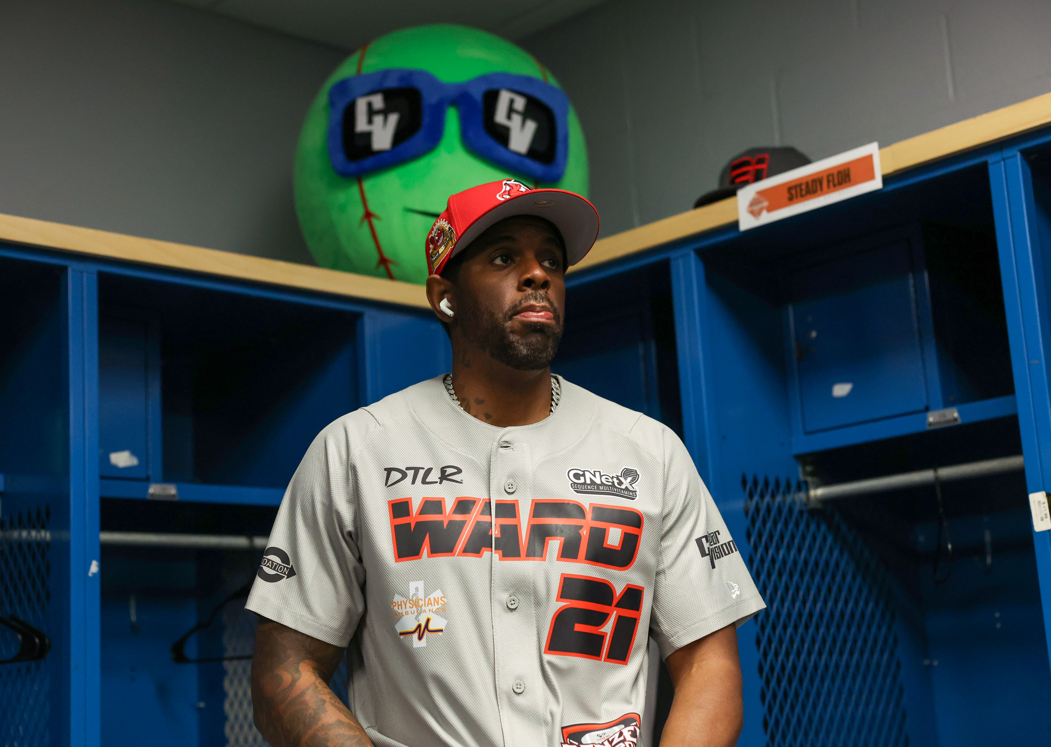 Photos from the Denzel Ward celebrity softball game, June 6,...