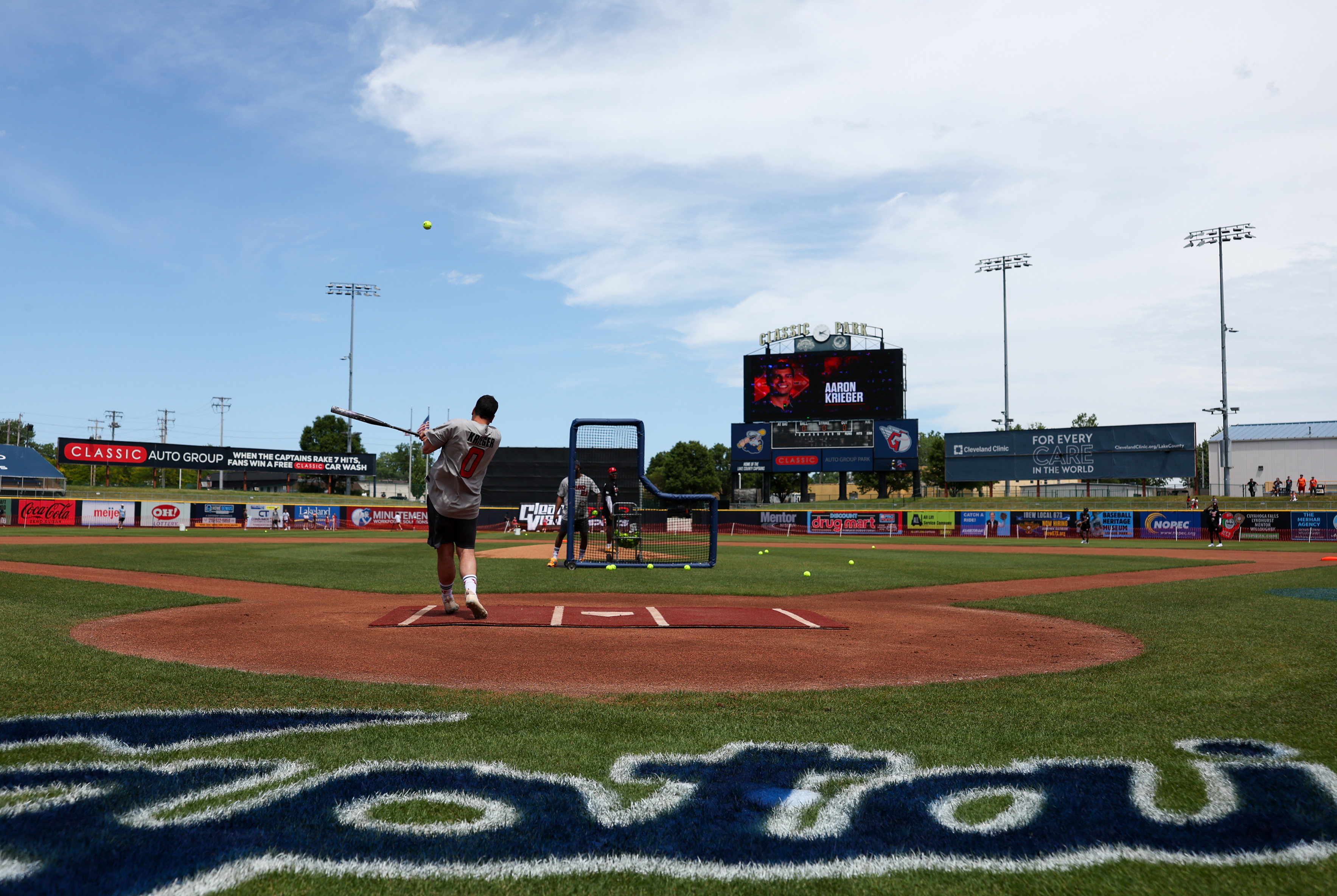 Photos from the Denzel Ward celebrity softball game, June 6,...