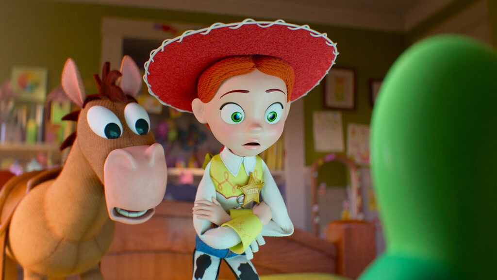 ‘Toy Story 5’ Headed to $160M Biggest Opening of 2026 (L-R): Bullseye and Jessie with Lilypad in Disney and Pixar's Toy Story 5