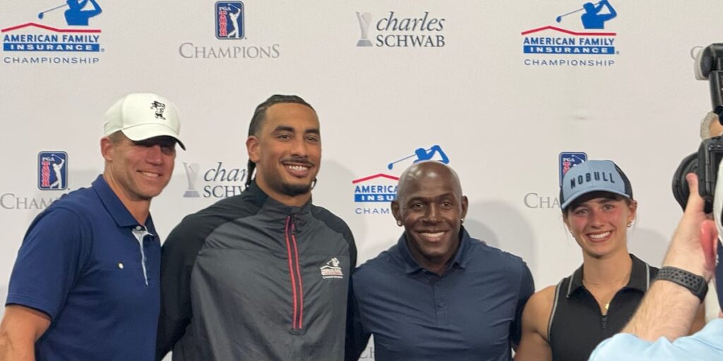 Harvey, North win celebrity foursome match at TPC Wisconsin, earn $25K donation for American Family Children’s Hospital Harvey, North win celebrity foursome match at TPC Wisconsin, earn $25K donation for American Family Children’s Hospital