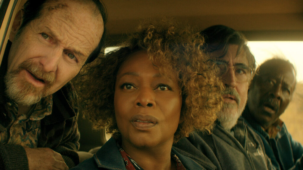 Netflix Cancels Duffer Brothers Series The Boroughs After 1 Season (L to R) Denis O’Hare as Wally, Alfre Woodard as Judy, Alfred Molina as Sam, Clarke Peters as Art in The Boroughs.